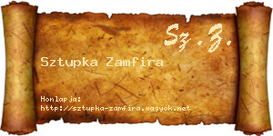 Sztupka Zamfira névjegykártya